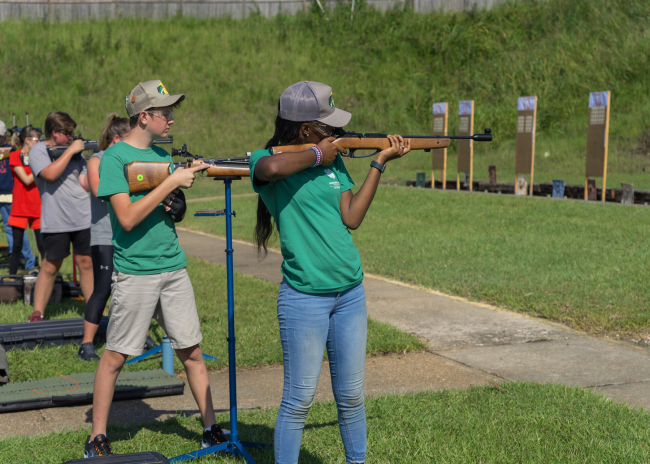 4-H Members Rifle Shooting at Targets